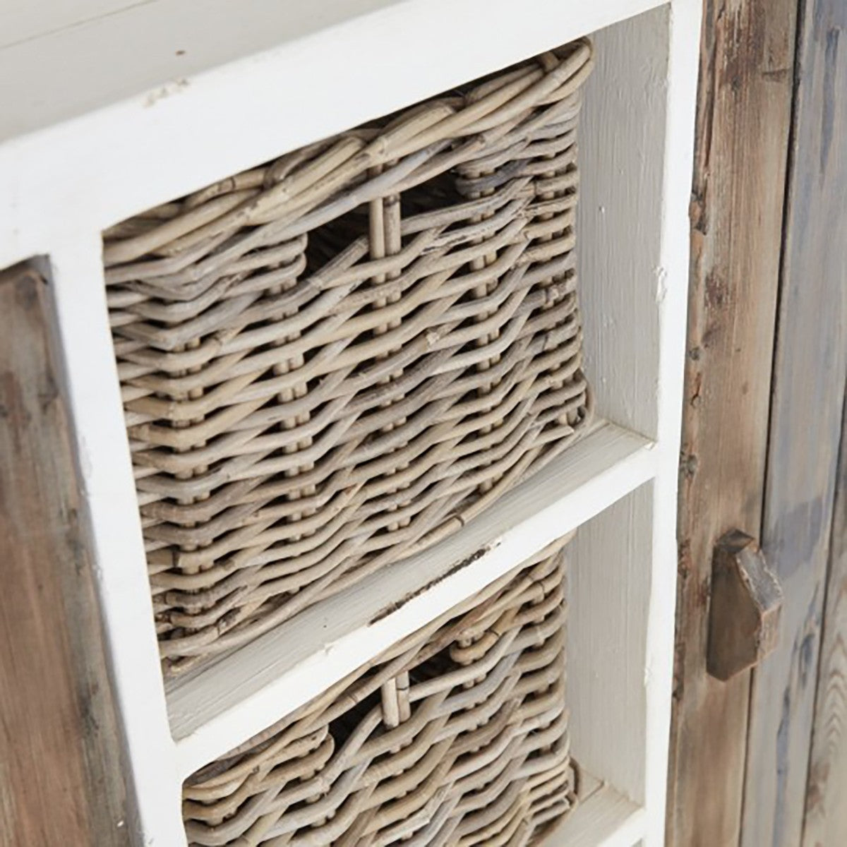 HONFLEUR - Geschirrschrank aus massivem recyceltem Holz 140 cm