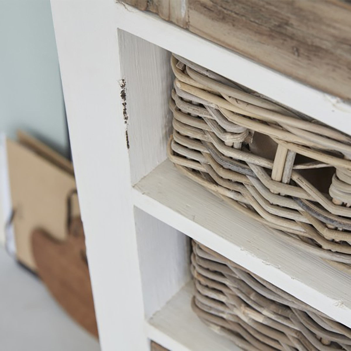 ATLANTIC - Geschirrschrank aus massivem recyceltem Holz 70 cm