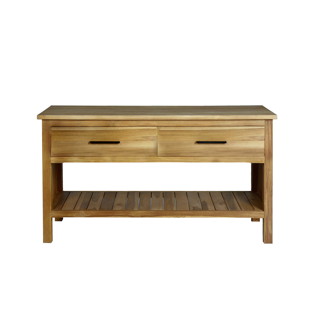 MARLI - Waschtischunterschrank aus massivem Teakholz 135 cm