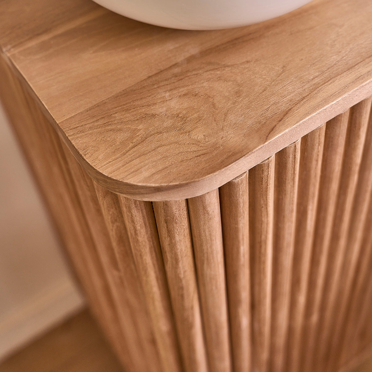 COLINE - Handwaschbecken aus massivem Teakholz 40 cm