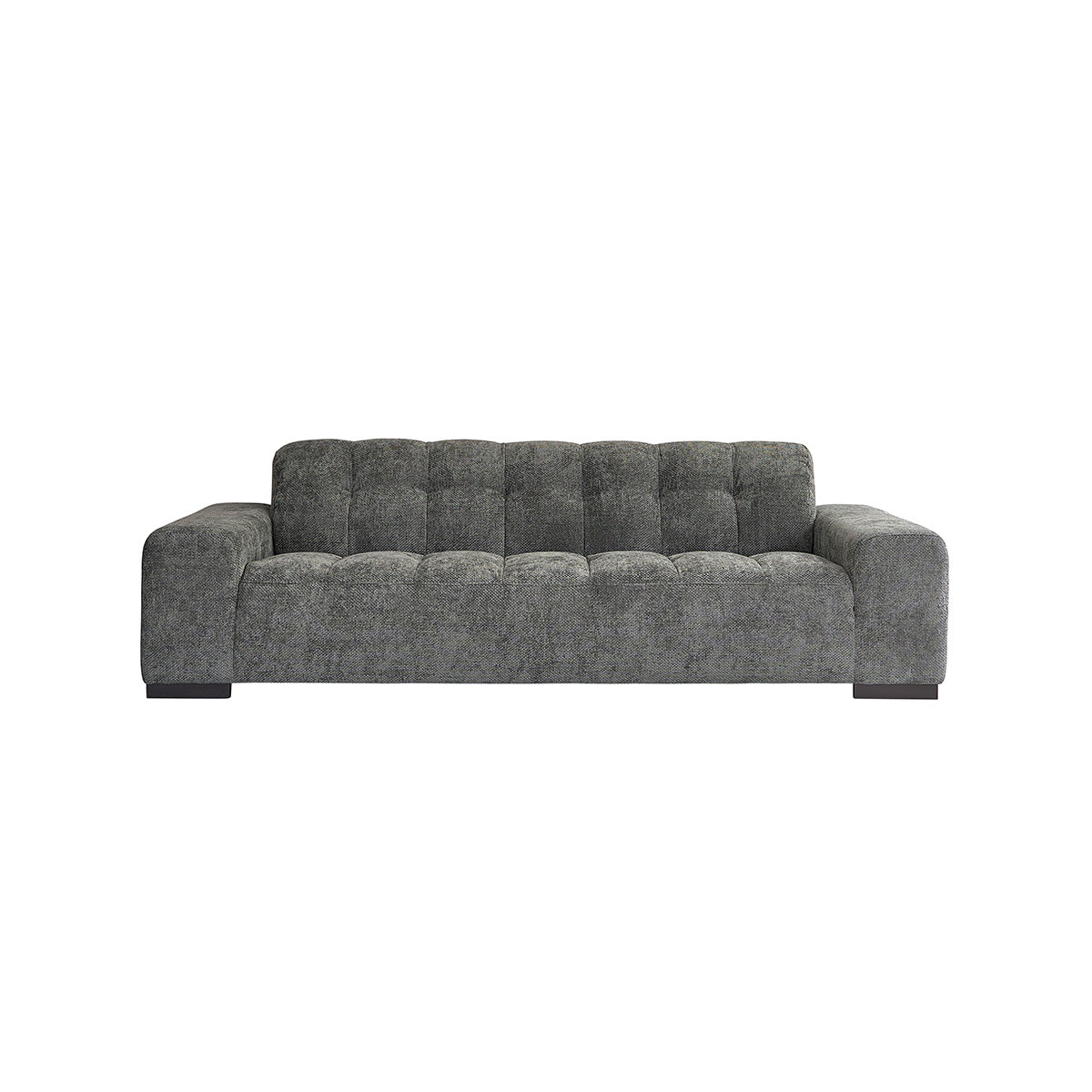 ALPHONSE - Gerades 4-Sitzer-Sofa aus grünem, gewebtem Samt