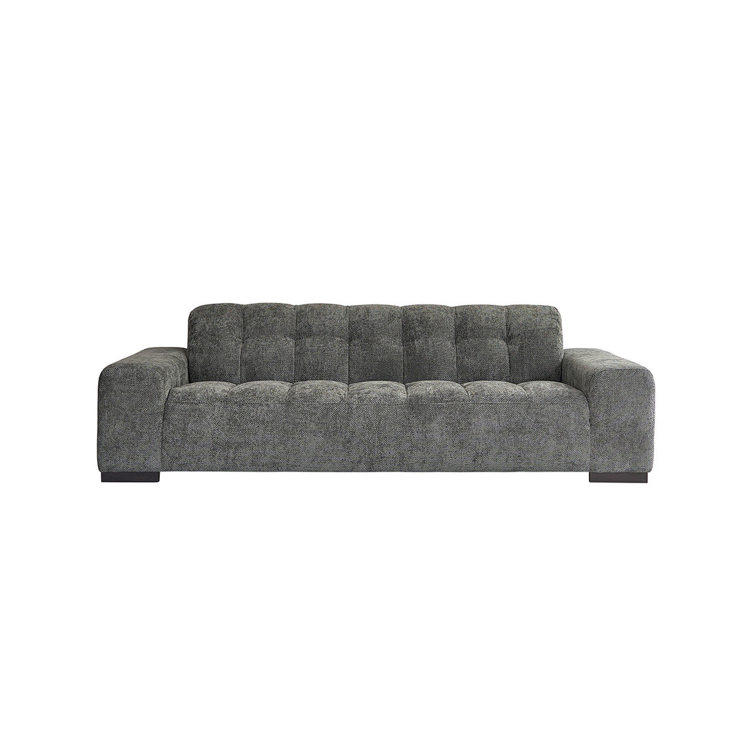 ALPHONSE - Gerades 4-Sitzer-Sofa aus grünem, gewebtem Samt