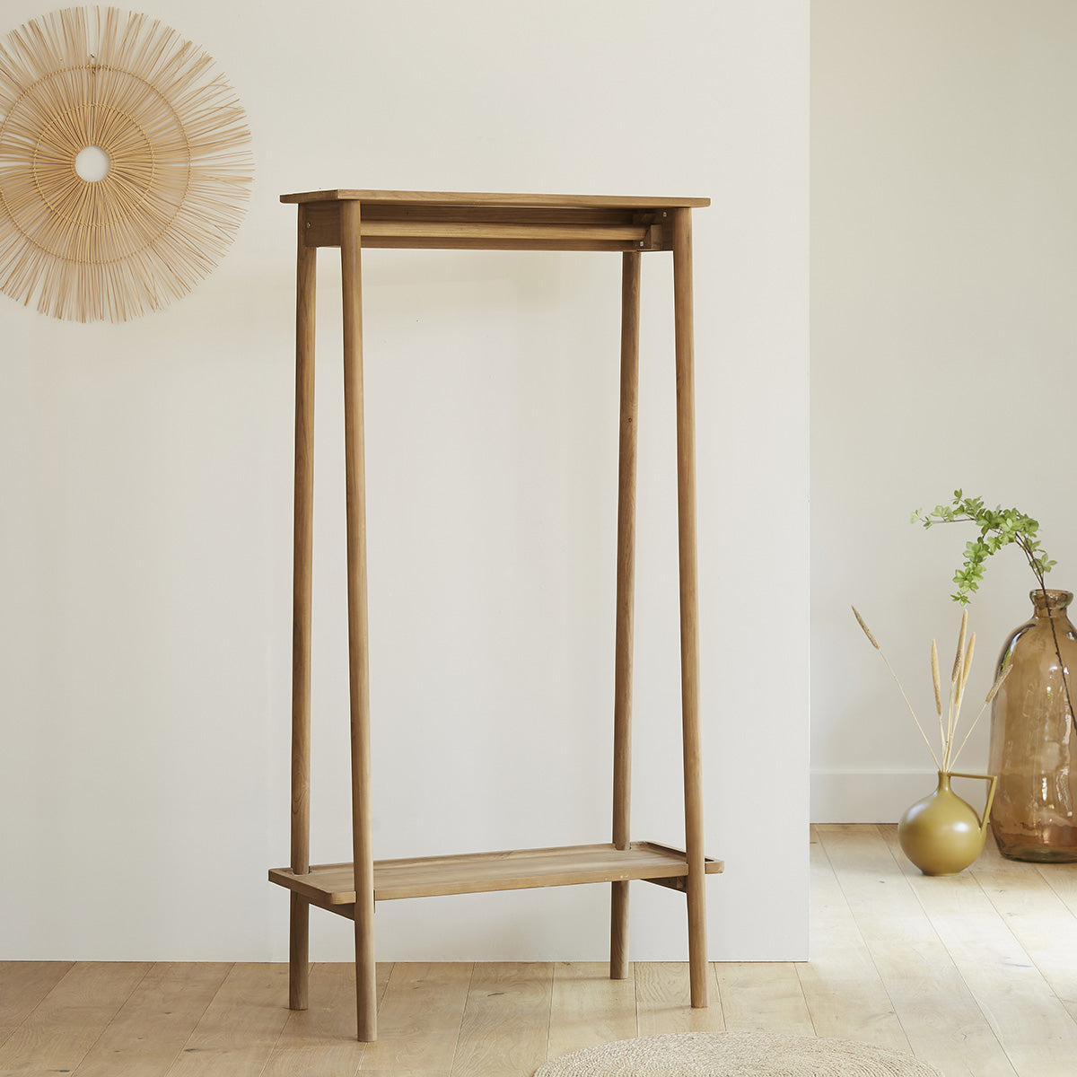 BOSTON - Kleiderständer aus massivem Teakholz 85 cm