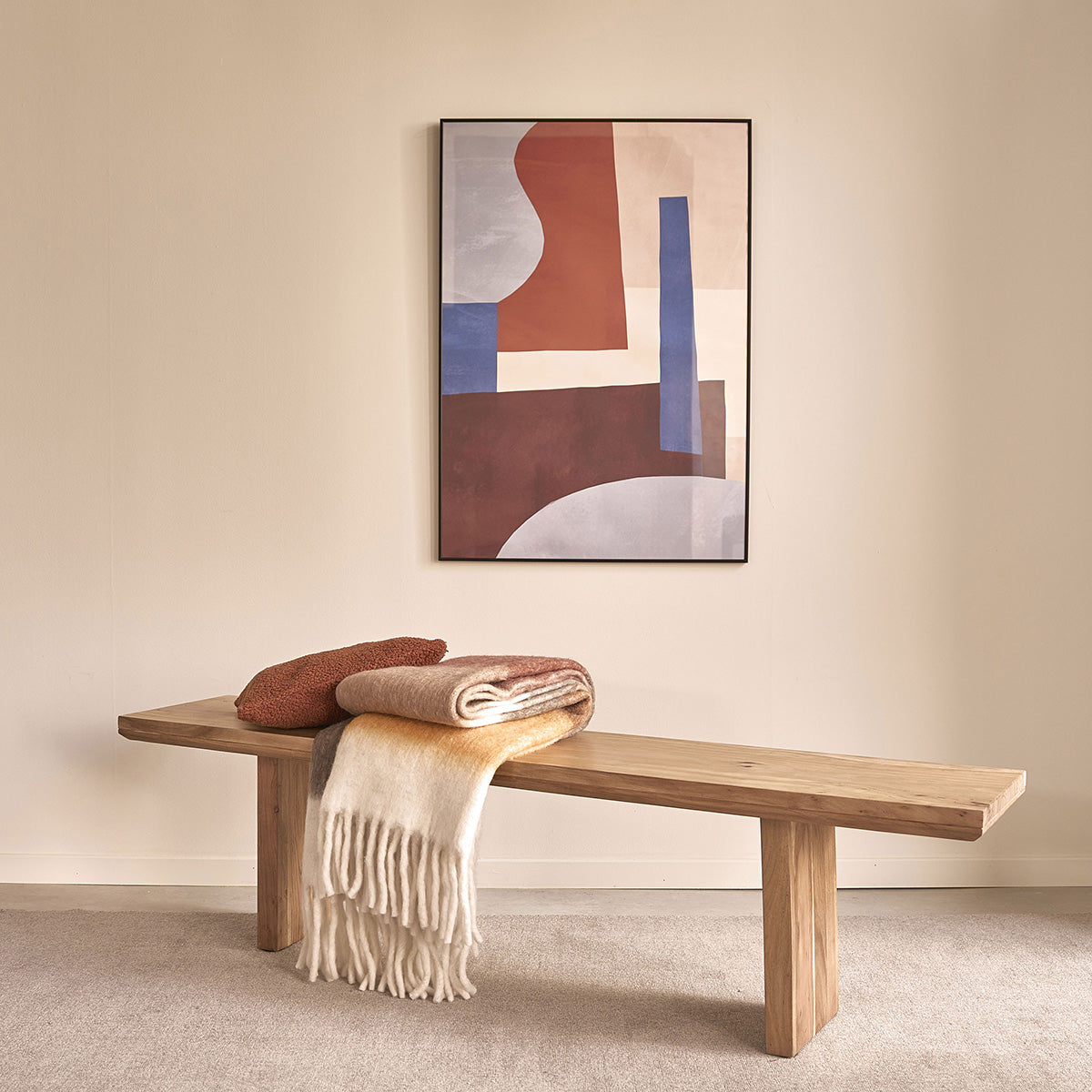 CALI - Bank aus massivem Akazienholz, 175 cm