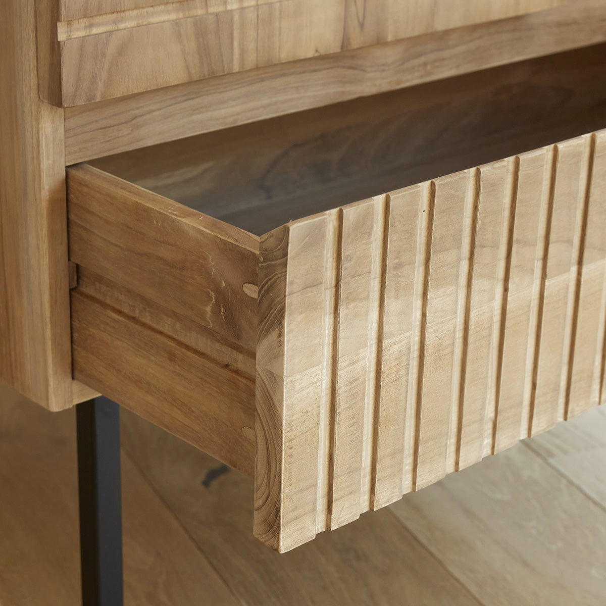 PORTLAND - Schrank aus massivem Teakholz 95 cm