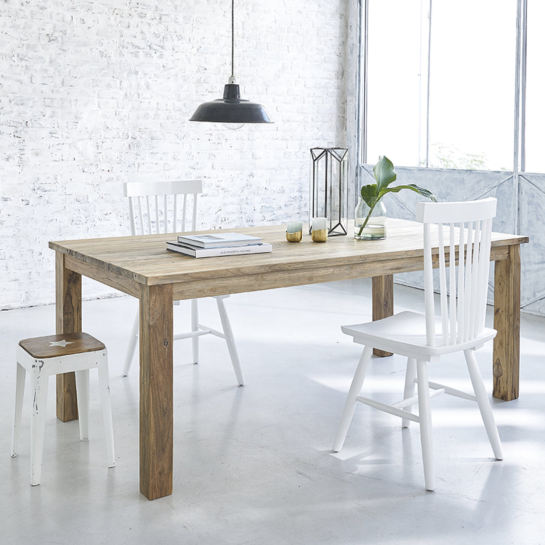 CARGO - Tisch aus massivem recyceltem Teakholz 8 pers.