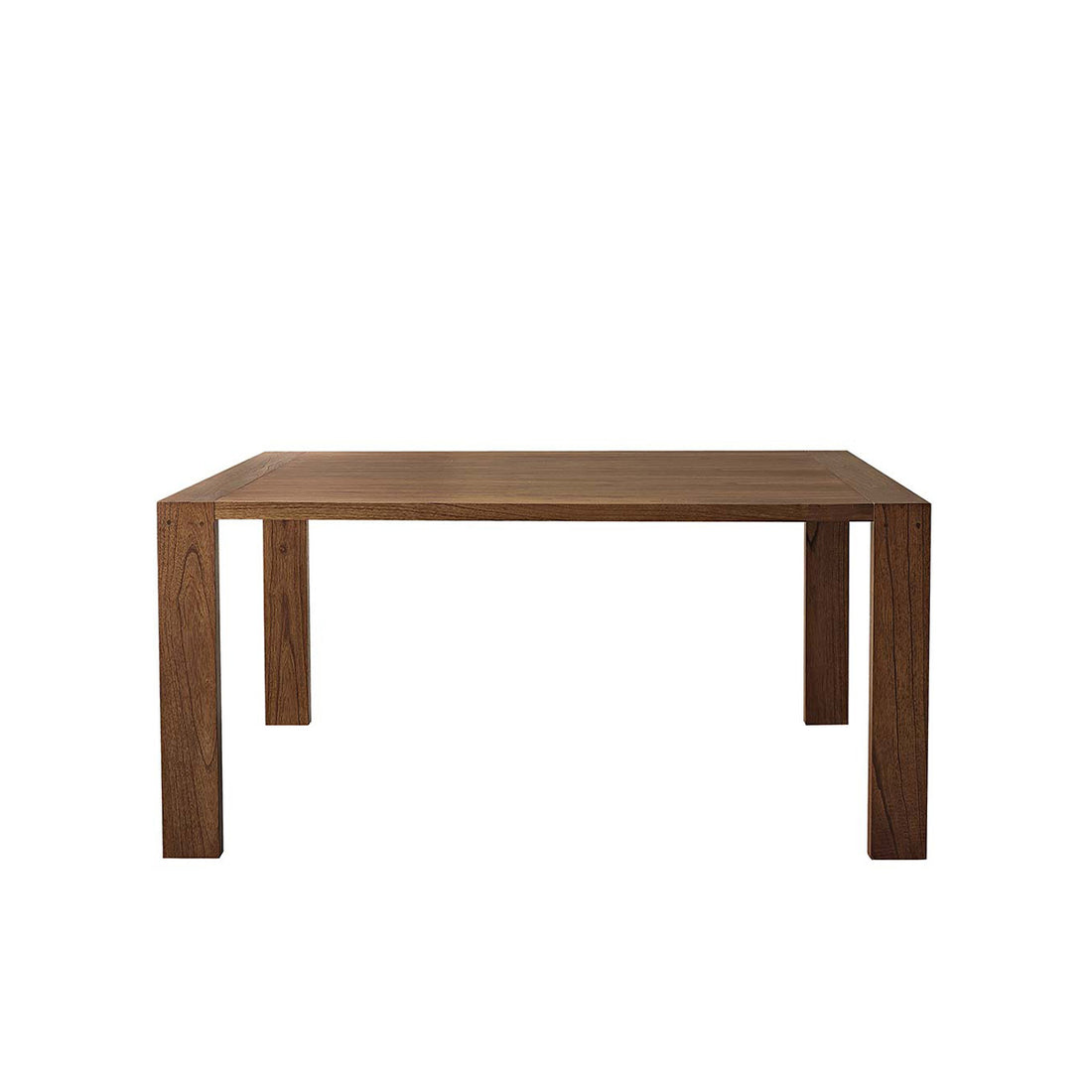 MILO - Tisch aus massivem Mindi in Walnuss-Finish 6 pers.