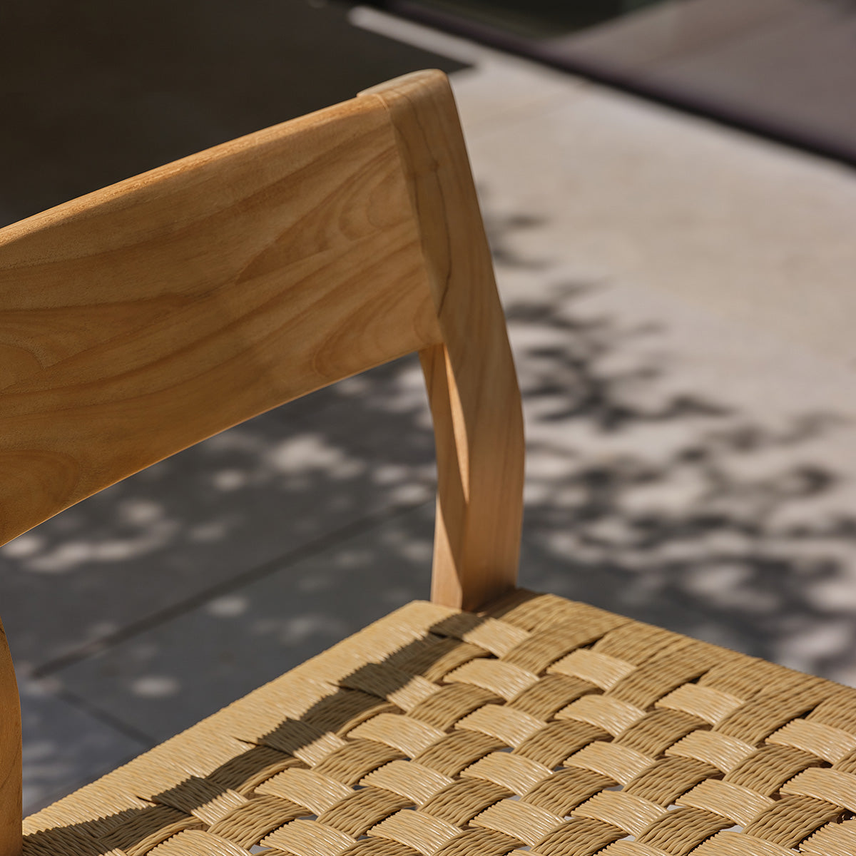 PIANA - Barstuhl für den Garten aus massivem Premium-Teakholz