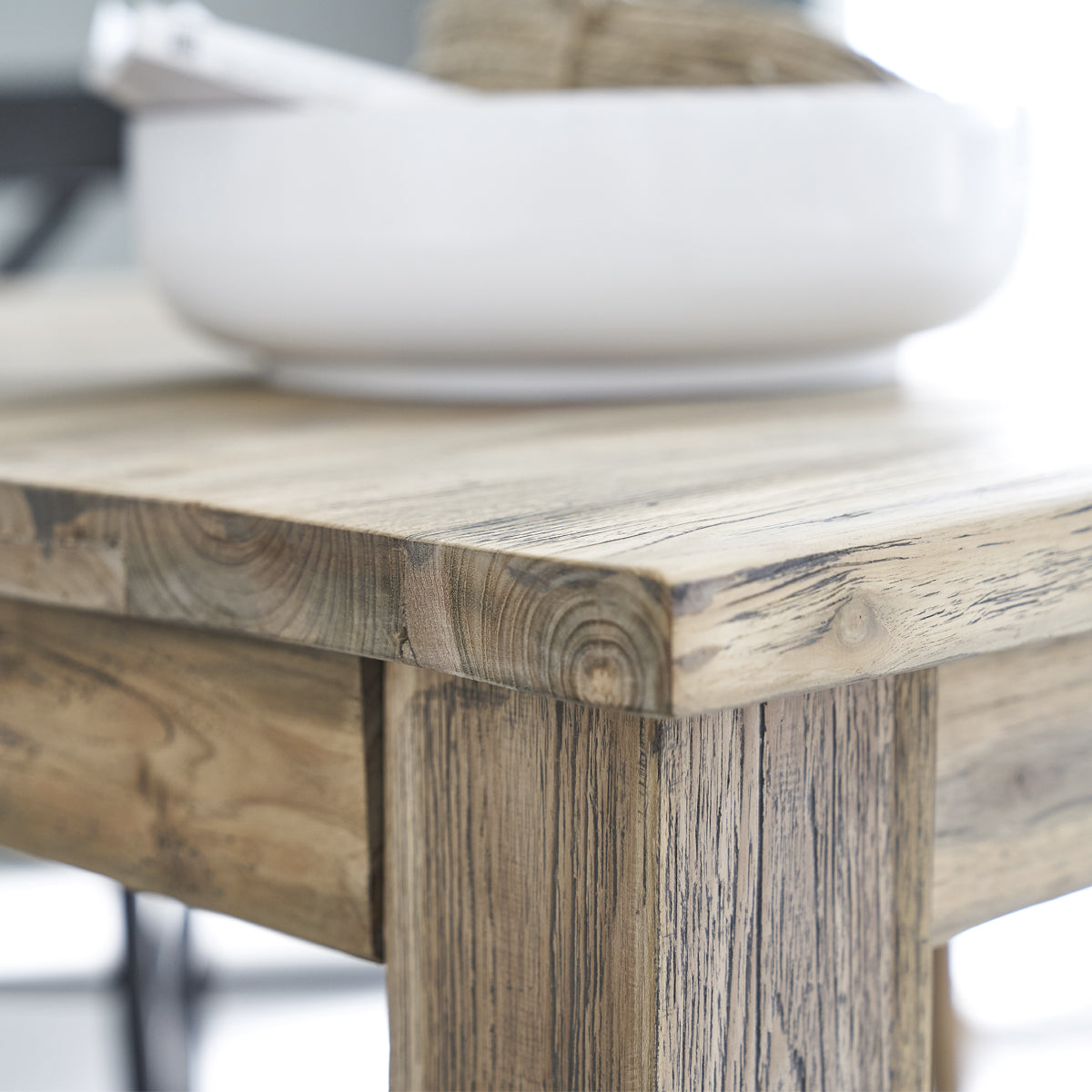 CARGO - Ausziehbarer Tisch aus massivem recyceltem Teakholz 14 pers.