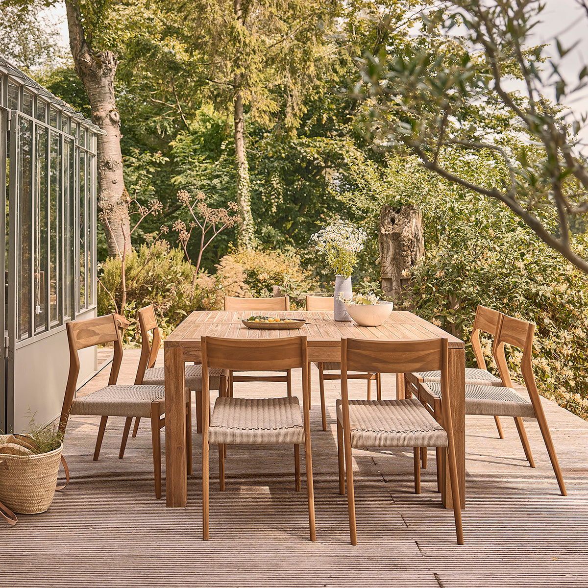 LIVIE - Gartenmöbel aus massivem Teakholz 8 pers.